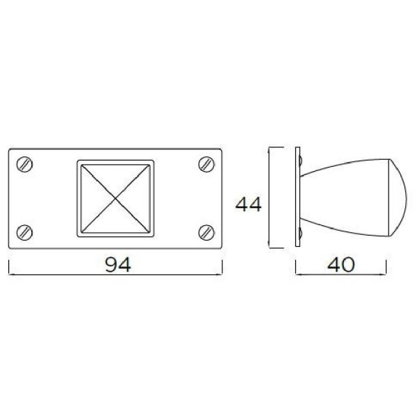 WELLINGTON SQUARE KNOB on BACKPLATE Cupboard Handle - 34mm x 34mm - 2 finishes (PWS K878/K879.34)